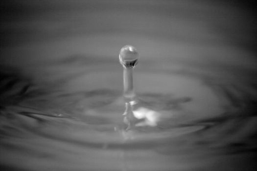 Close up of a single drop of water 
