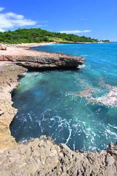 The Caribbean coastline at Guanica Dry Forest Reserve - Puerto Rico.