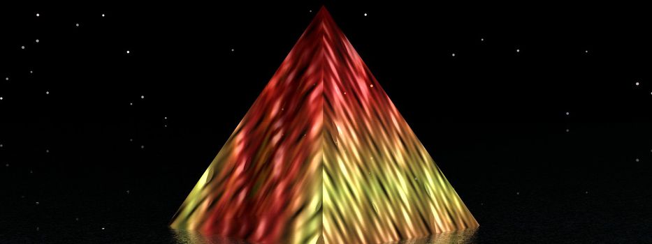 pyramid red and yellow