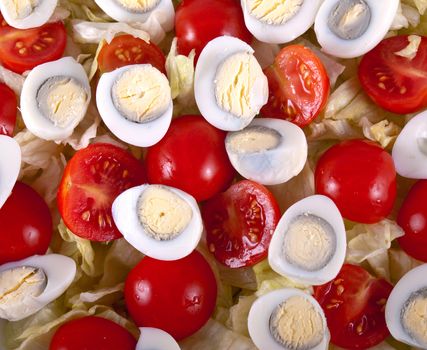 Egg, lettuce and tomato salad