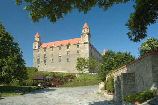 famous bratislava castle in slovak capital city