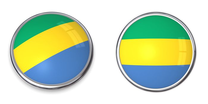 button style banner in 3D of Gabon