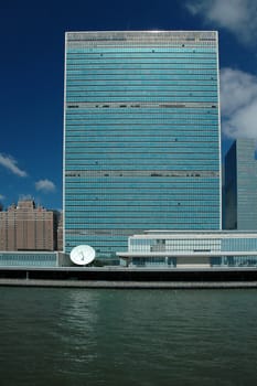 modern architecture of The United Nations Headquarters in New York City, 