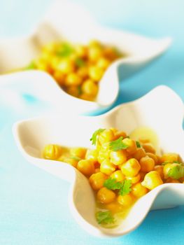 bowls of chickpeas appetizer