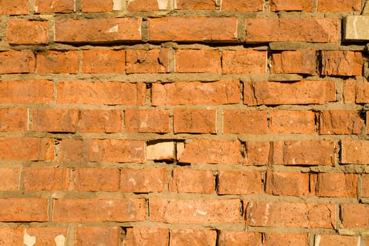 close-up old brick wall texture