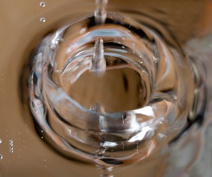 close-up corona from water drop