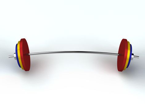 3D render of weightlifting weights for web