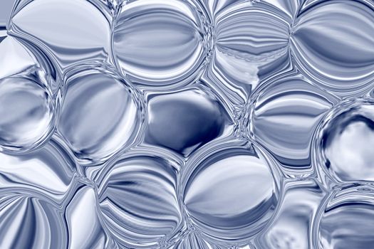 closeup of blue bubble background