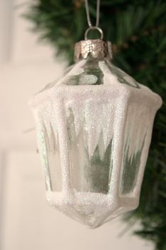 christmas tree bauble in the shape of a lantern