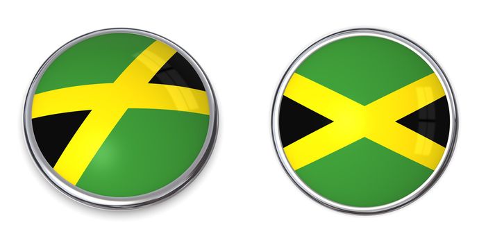 button style banner in 3D Jamaica