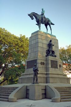 William Sherman statue in Washington Dc, clear sky
