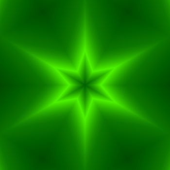 green six point star star design illustration 