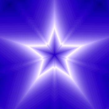 blue five point star design illustration 