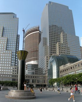 world trade and financial center, vertical photo