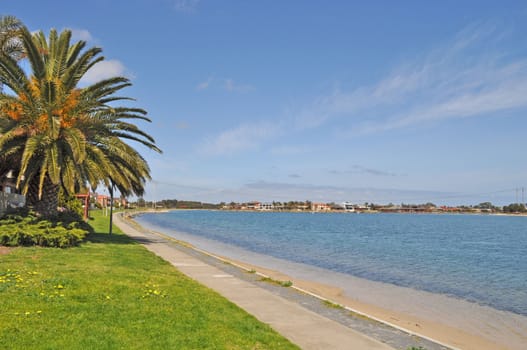 Sea water lake landscape