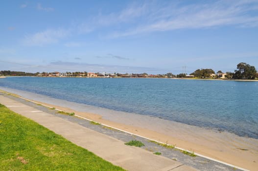 Sea water lake landscape