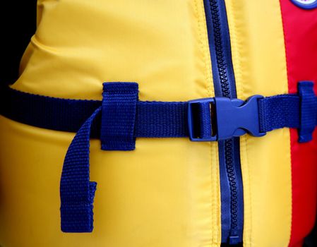 Life vest on a child
