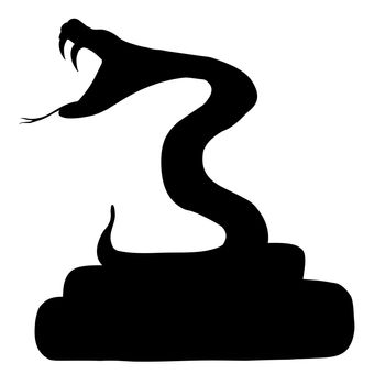 Illustrated silhouette of a snake