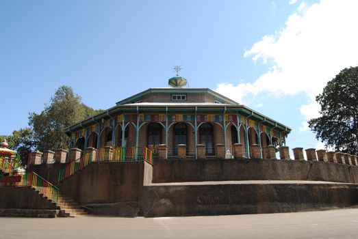 Church on Entoto mountain in Addis Abeba Ethiopia build by King Meneliks daughter Zewditu.