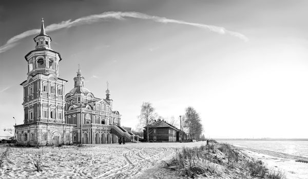 Panoramic photo of Simeon Stolpnik church in Great Ustjug