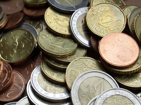 Background of Euro coins money (European currency)