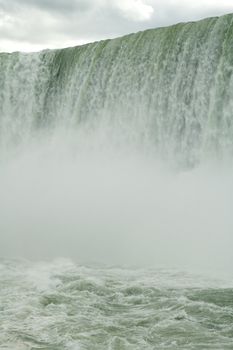 waterfalls detail, photo taken from boat on niagara falls