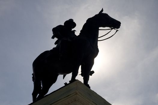 U.S. Grant Memorial silhouette in Washington, D.C.