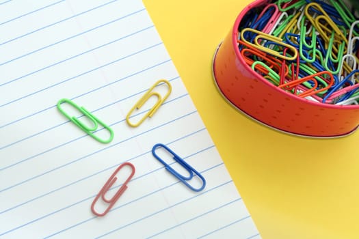 Paper clips and paper
