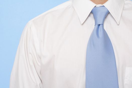 Businessman in formal business wear and blue tie