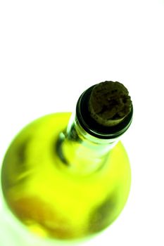 A wine bottle in yellow color