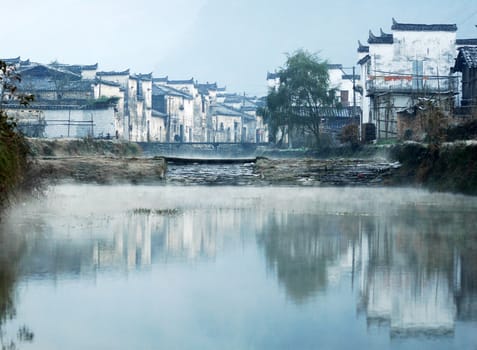 Landscape of an old village in east China