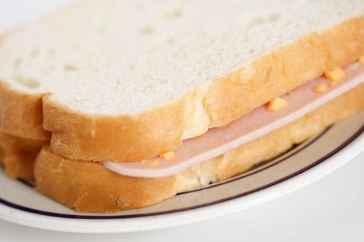 Plain ham sandwich