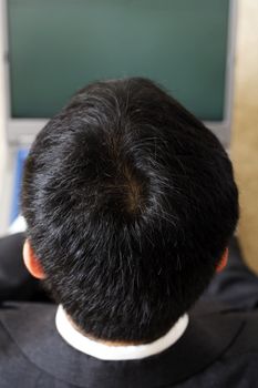 Businessman working on his laptop