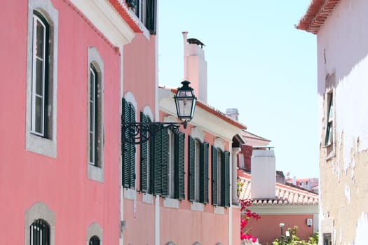 Traditional stone houses in the Cascais, Portugal