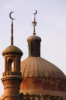 Landmark of mosque towers in Sinkiang China