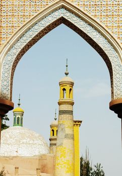 Landmark of a famous Islamic mosque in Sinkiang China