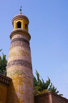 Landmark of a famous Islamic mosque in Sinkiang China