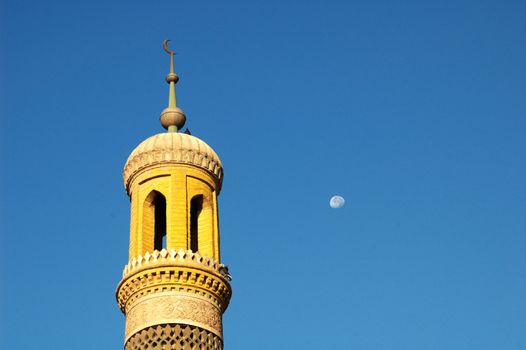 Landmark of a famous Islamic mosque in Sinkiang China