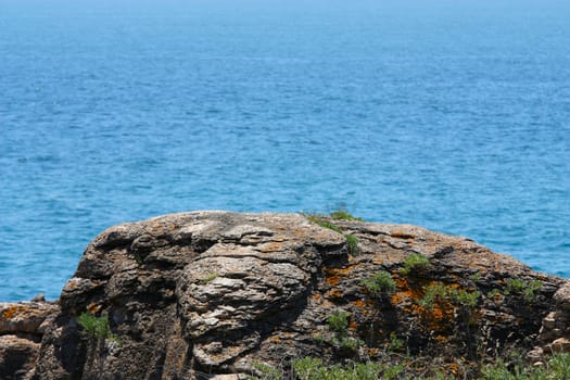 Sea landscape with stones