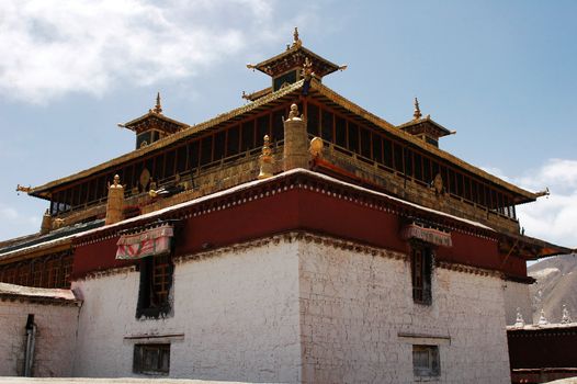 Landmark of a typical historical lamasery in Tibet