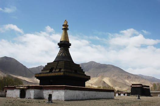 Landmark of a typical historical lamasery in Tibet