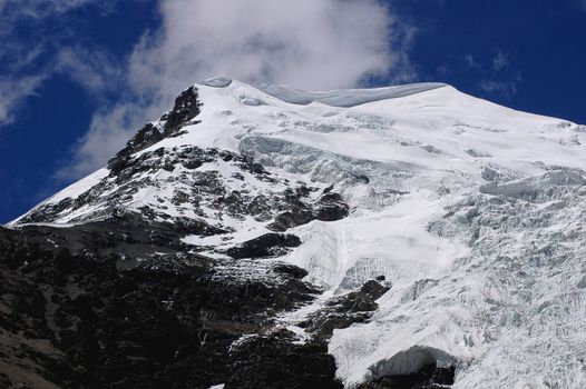 Landscape of glacier in the snow mountains