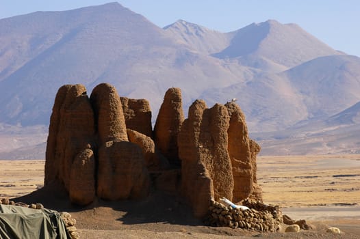 Relics of an ancient castle in Tibet