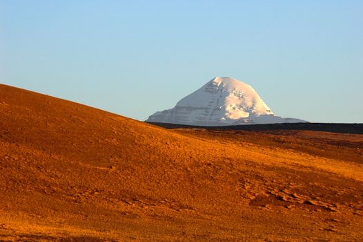Landscape of a holy snow mountain  in Tibet