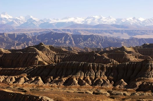 Landscape in the highlands of Tibet