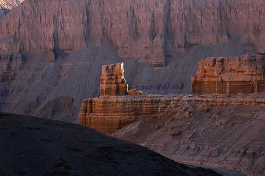 Landscape in the highlands of Tibet