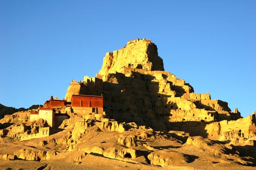 Relics of an ancient castle in west Tibet