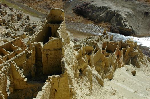 Relics of an ancient castle in west Tibet