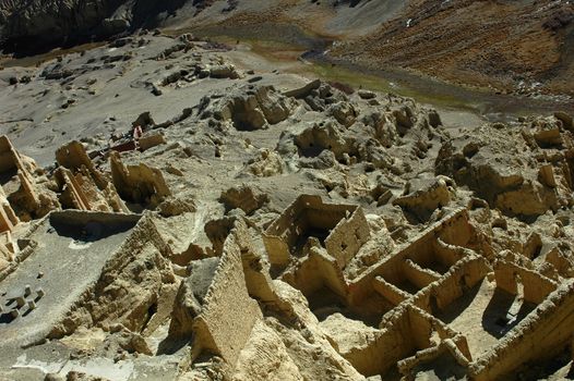 Relics of an ancient castle in west Tibet