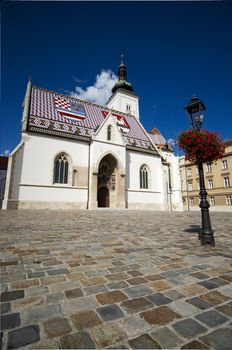 The colorful roof of one of Zagreb's landmarks